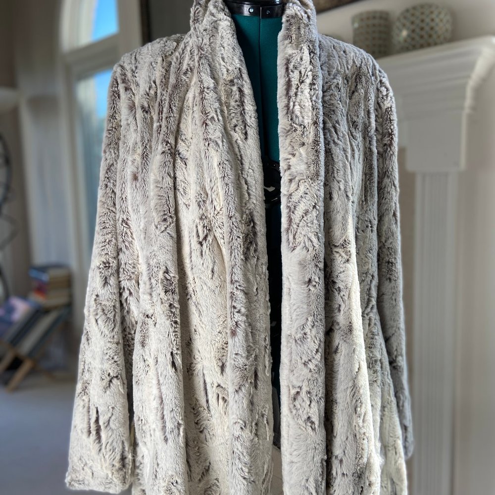 Staples faux fur coat